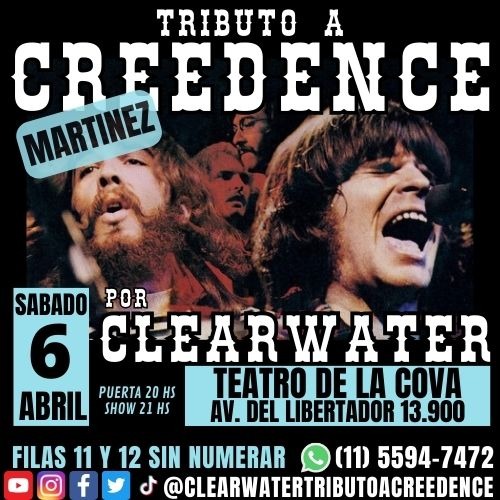Tributo a CREEDENCE por CLEARWATER en MARTINEZ